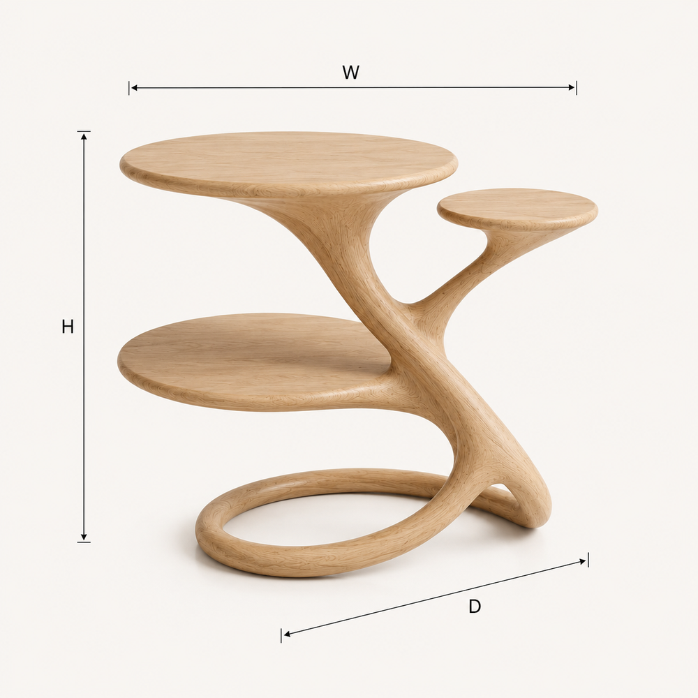 Liora Warm Wood Side Table - Design 028 - product image 08