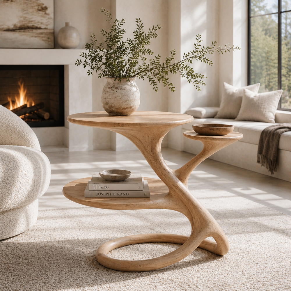 Liora Warm Wood Side Table - Design 028 - product image 09