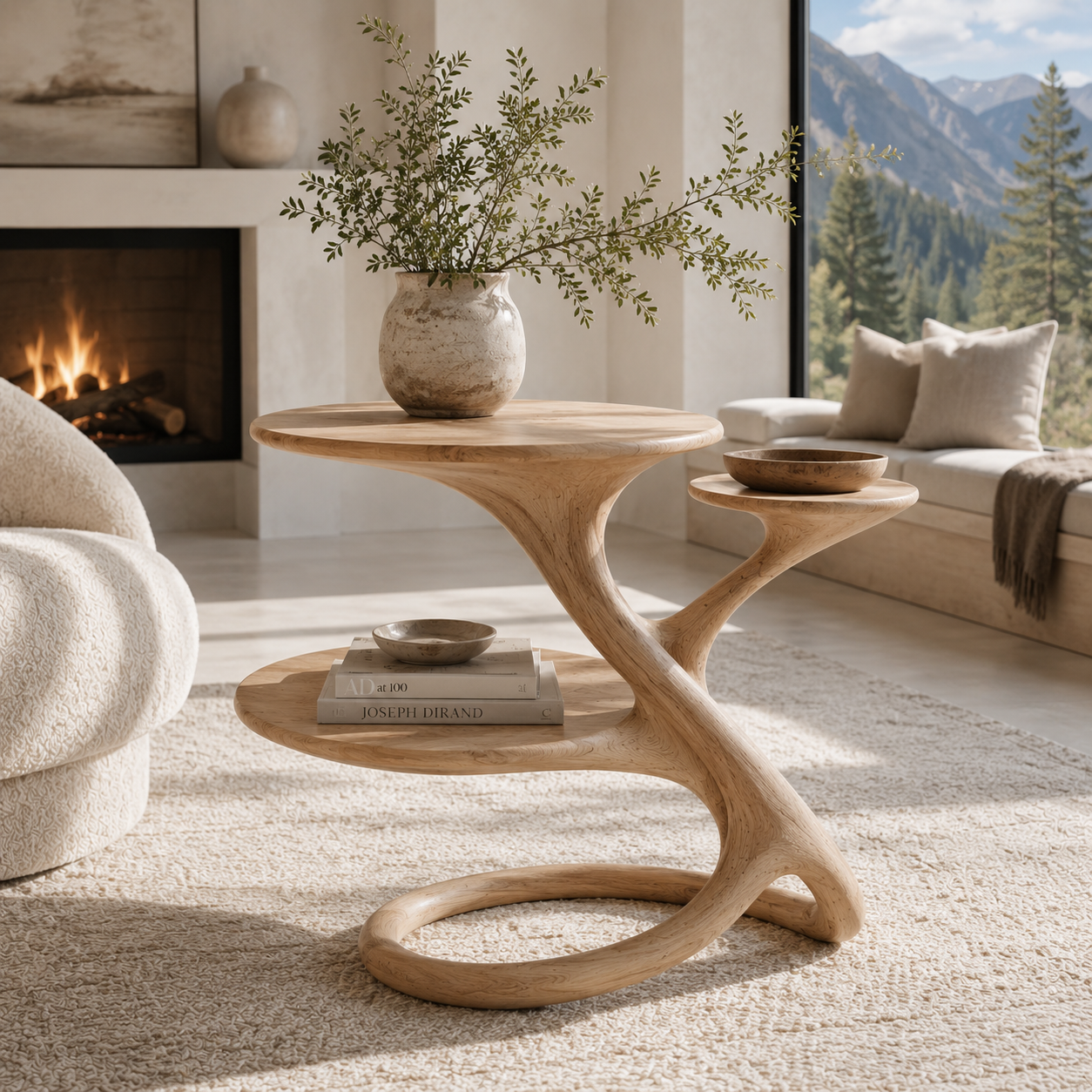 Liora Warm Wood Side Table - Design 028 - product image 10