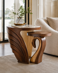 Mira Organic Wood Side Table - Design 030 - main view