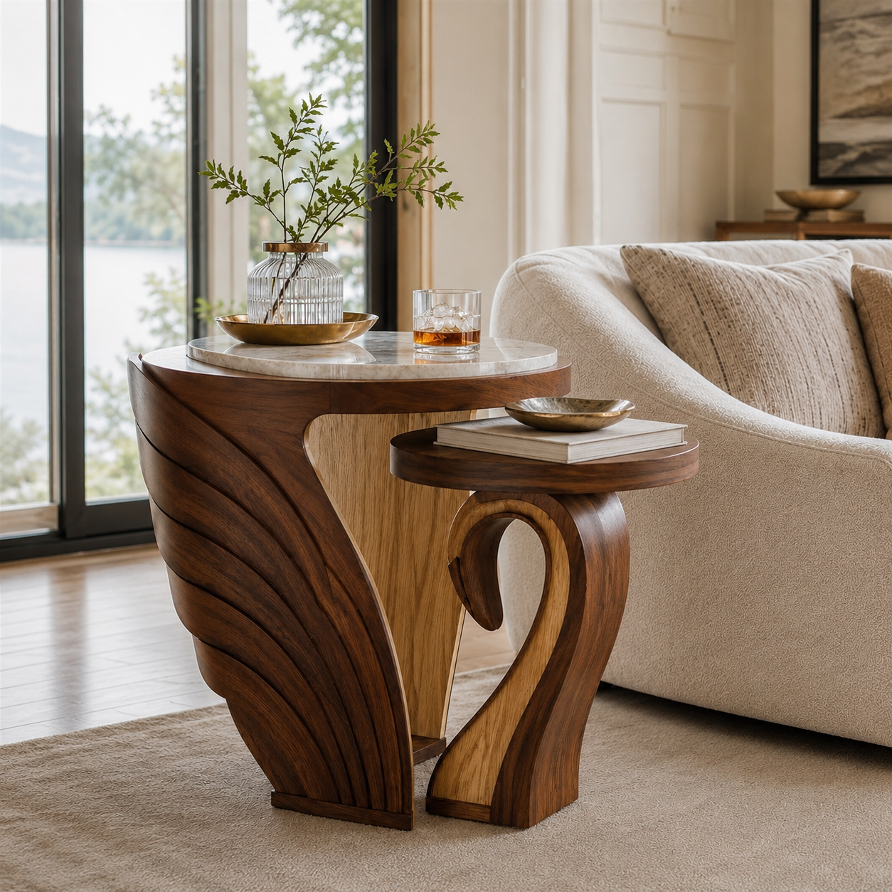 Mira Organic Wood Side Table - Design 030 - product image 07