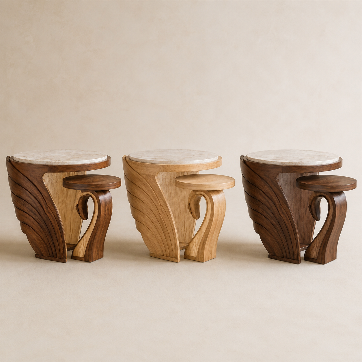 Mira Organic Wood Side Table - Design 030 - product image 11