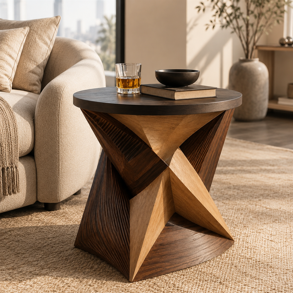 Soren Solid Wood Side Table - Design 032 - product image 02