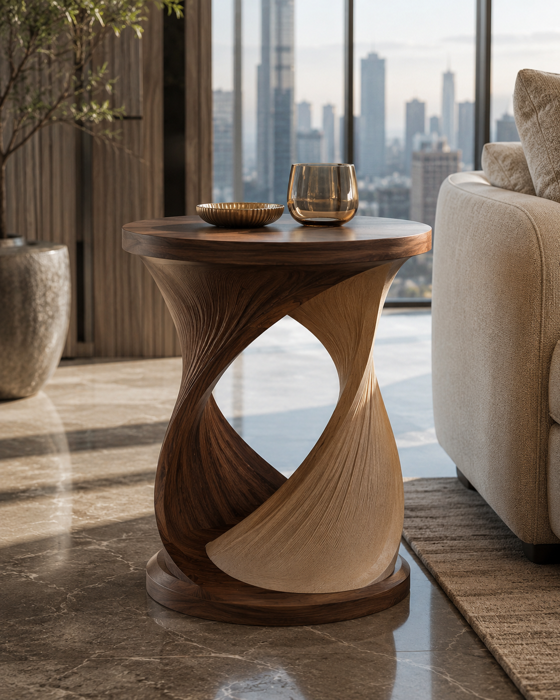 Elara Rounded Accent Table - Design 033 - main view