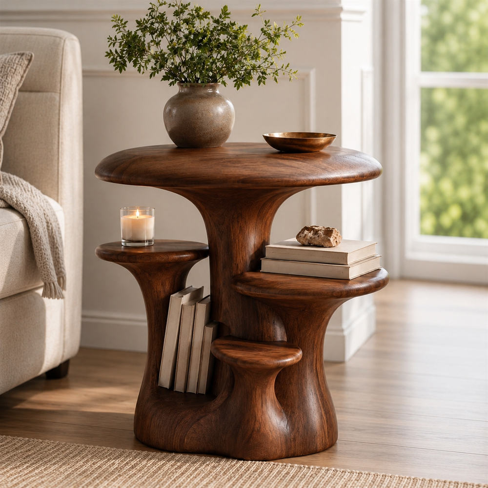 Liora Warm Wood Side Table - Design 044 - product image 02