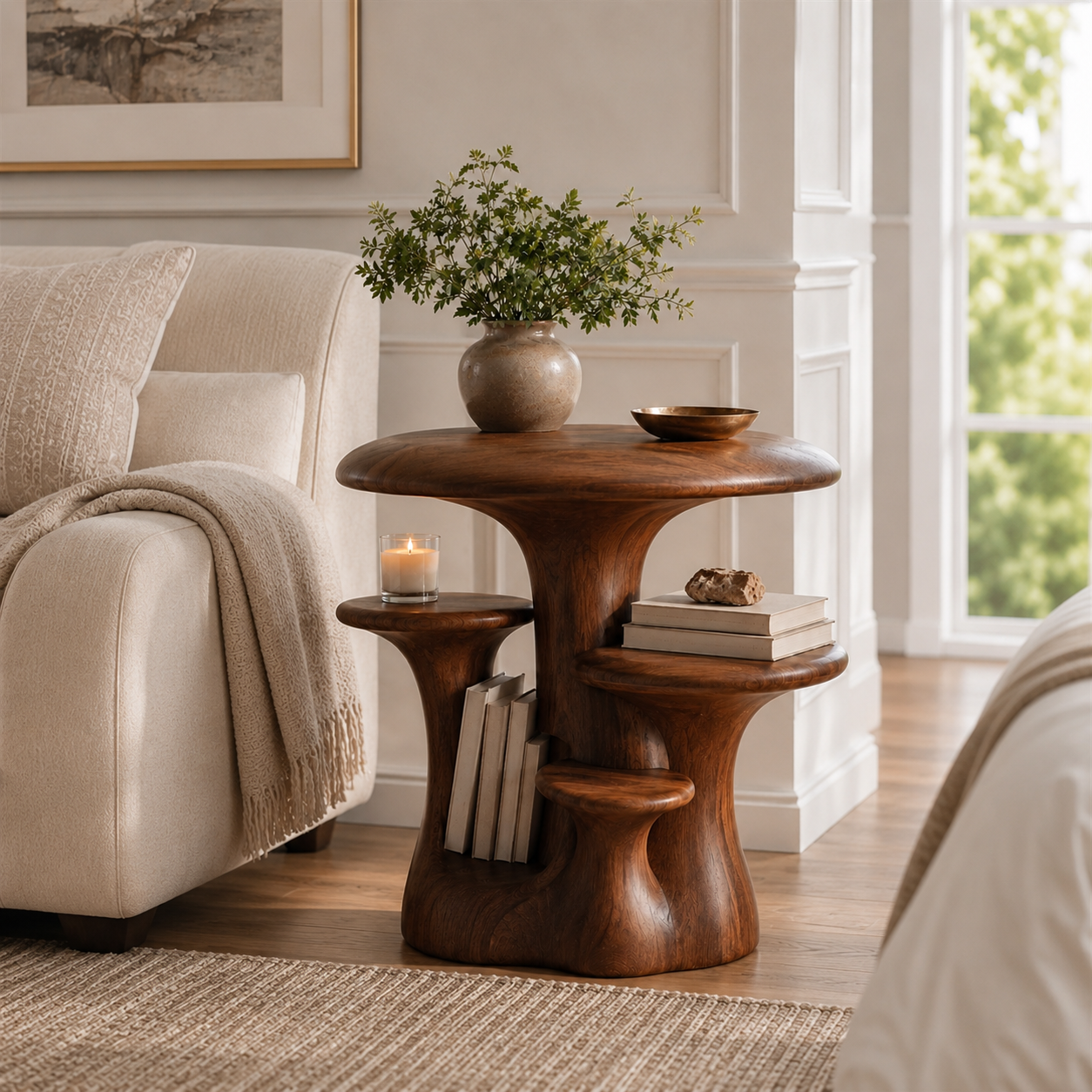 Liora Warm Wood Side Table - Design 044 - product image 04