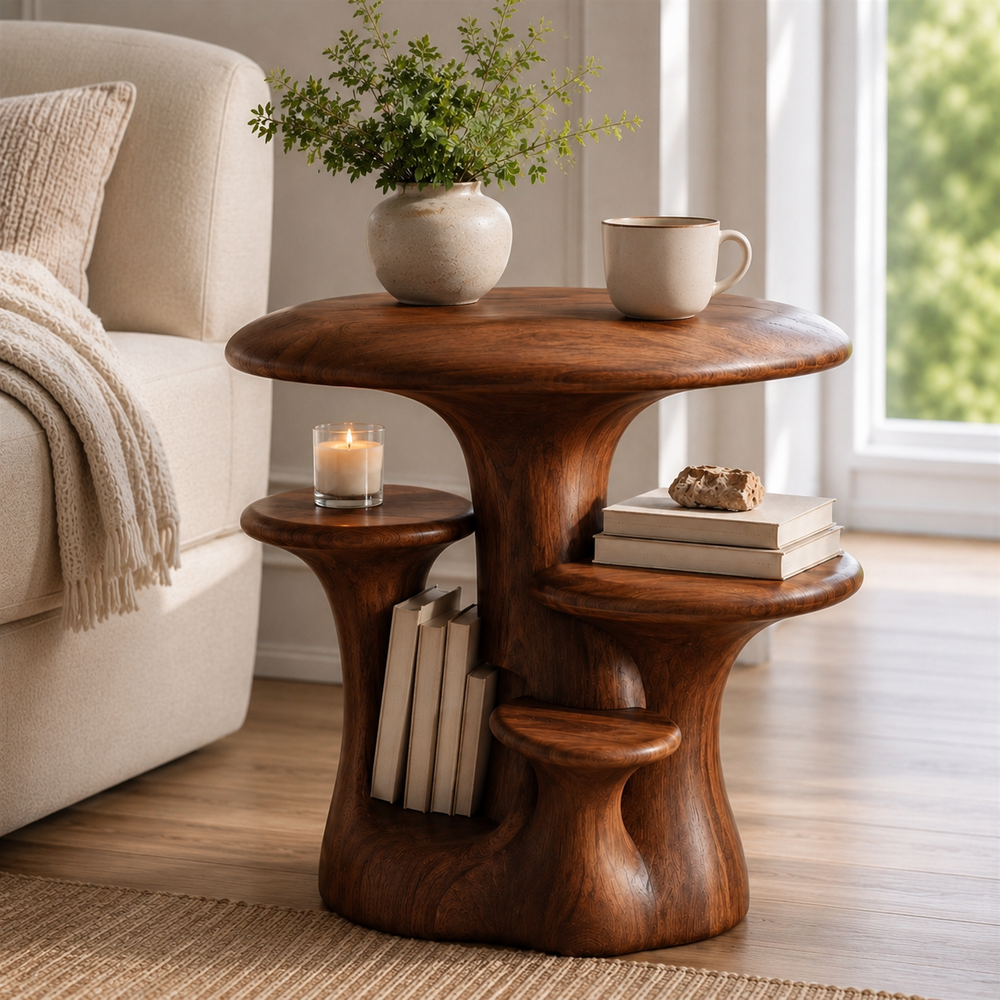 Liora Warm Wood Side Table - Design 044 - product image 07