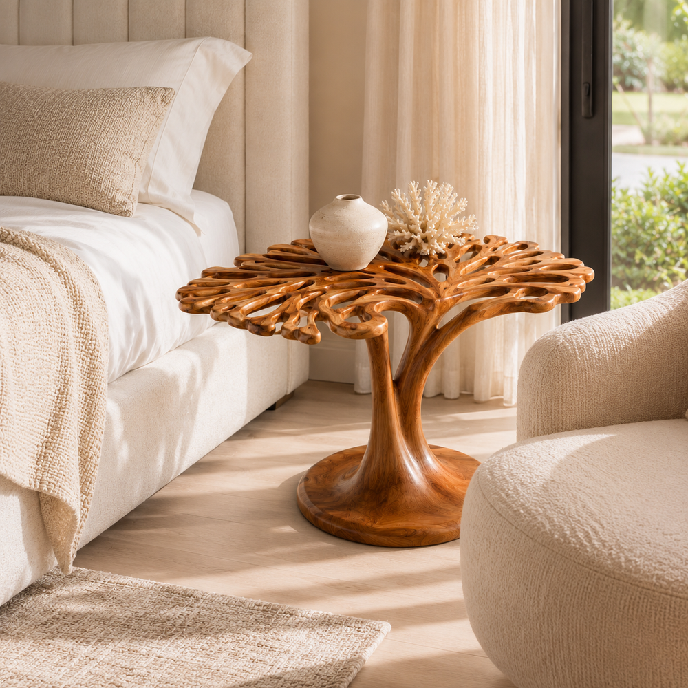 Mira Organic Wood Side Table - Design 046 - product image 04