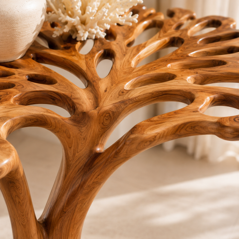 Mira Organic Wood Side Table - Design 046 - product image 05