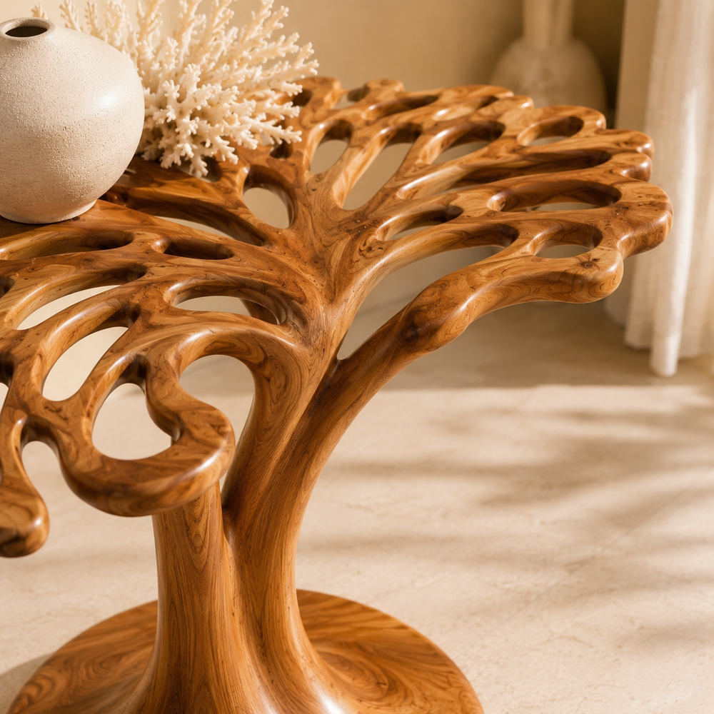 Mira Organic Wood Side Table - Design 046 - product image 06