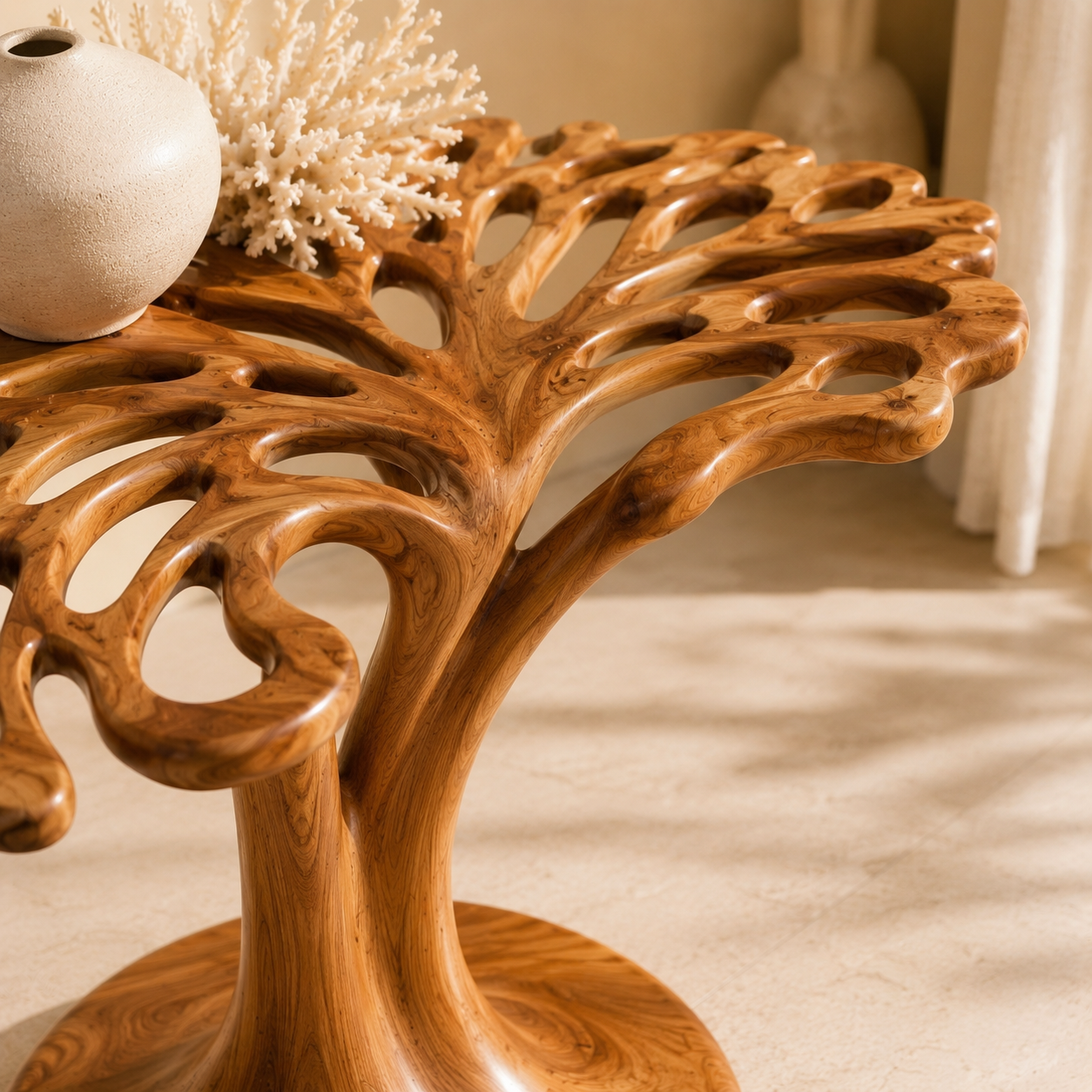 Mira Organic Wood Side Table - Design 046 - product image 06