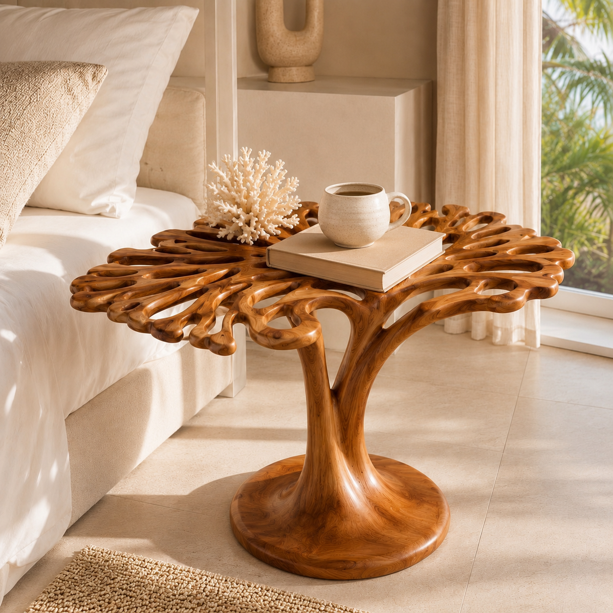 Mira Organic Wood Side Table - Design 046 - product image 07