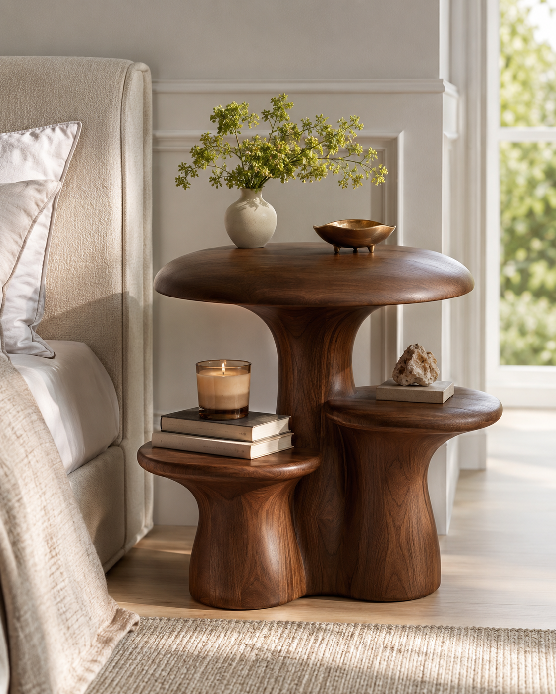 Soren Solid Wood Side Table - Design 048 - main view