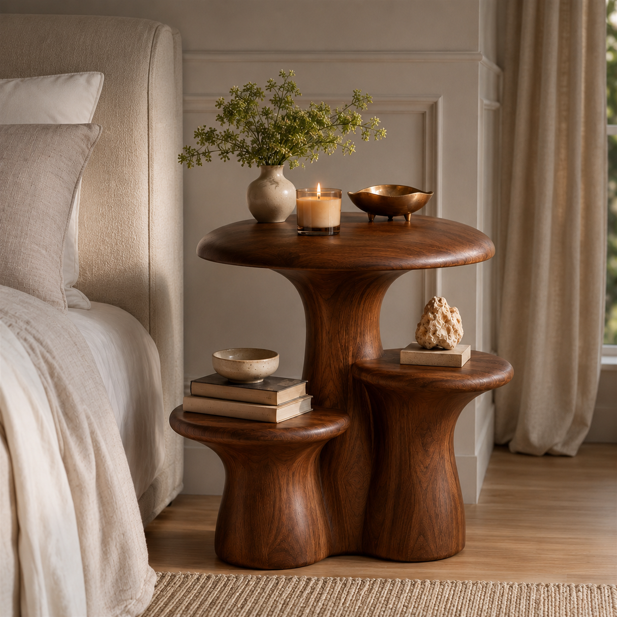 Soren Solid Wood Side Table - Design 048 - product image 07