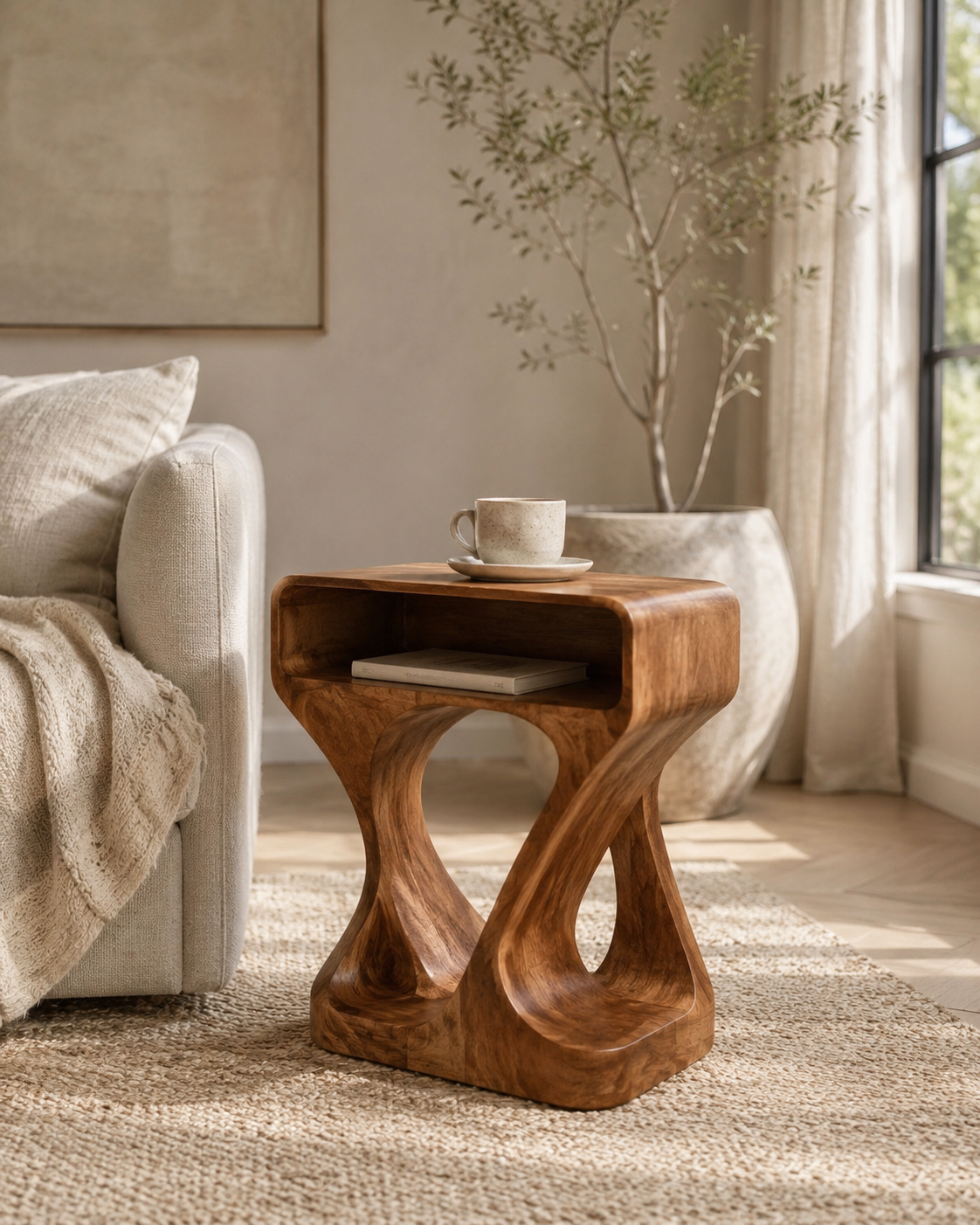 Elara Rounded Accent Table - Design 049 - main view