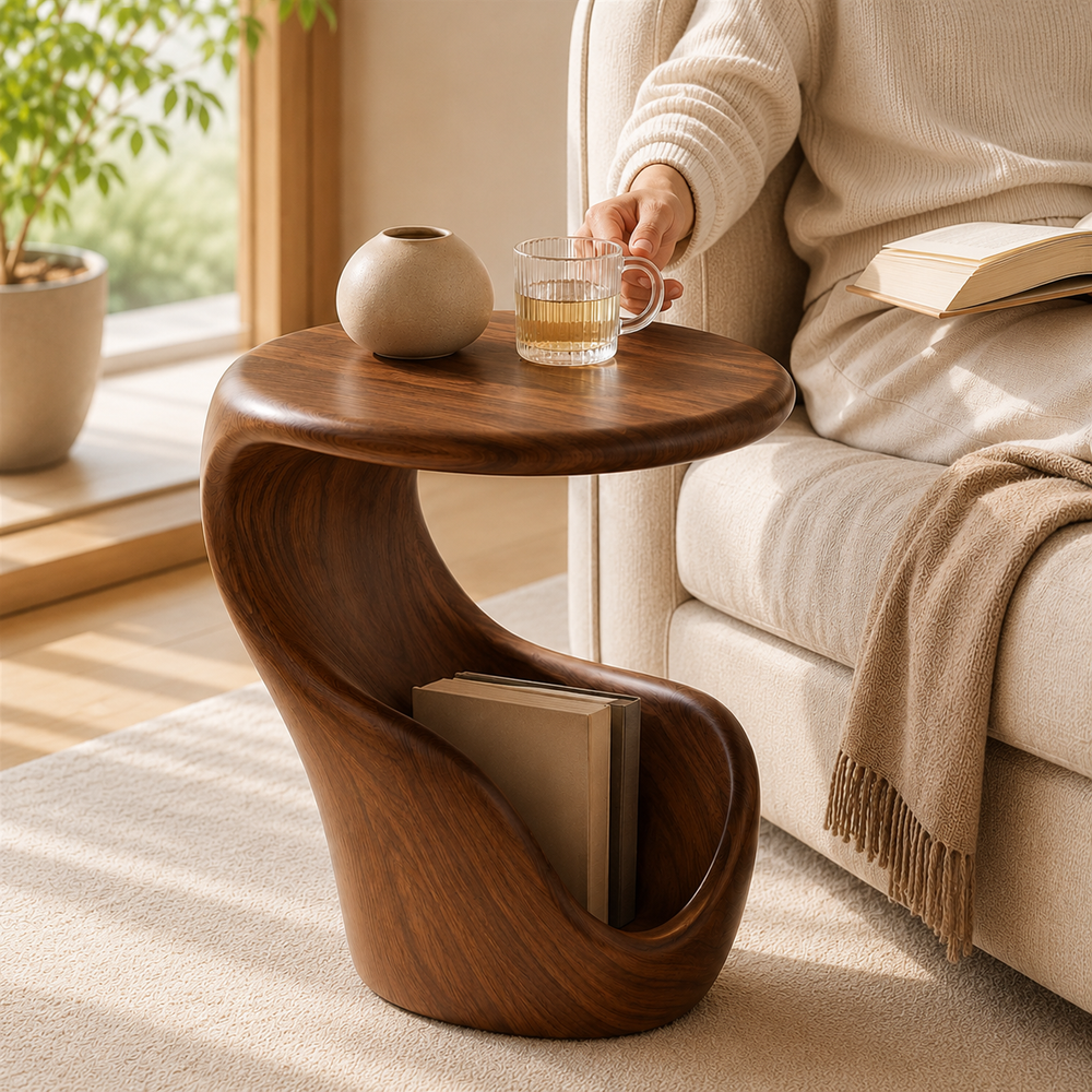 Liora Warm Wood Side Table - Design 052 - product image 07