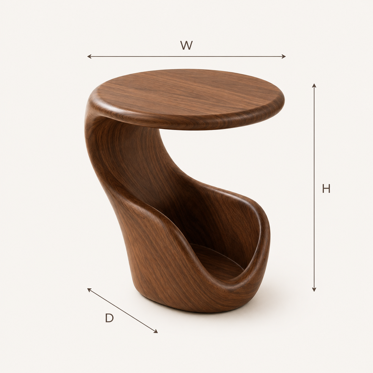 Liora Warm Wood Side Table - Design 052 - product image 08