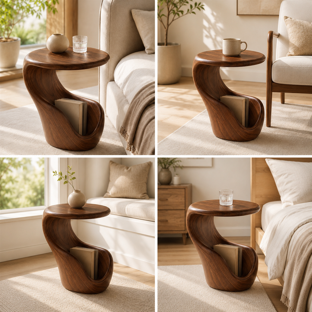 Liora Warm Wood Side Table - Design 052 - product image 10