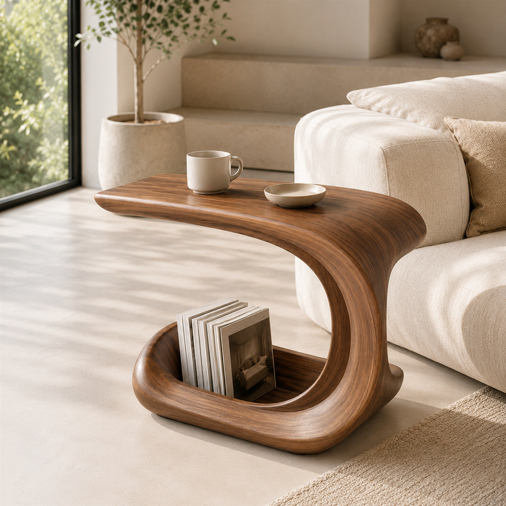 Mira Organic Wood Side Table - Design 054 - product image 02