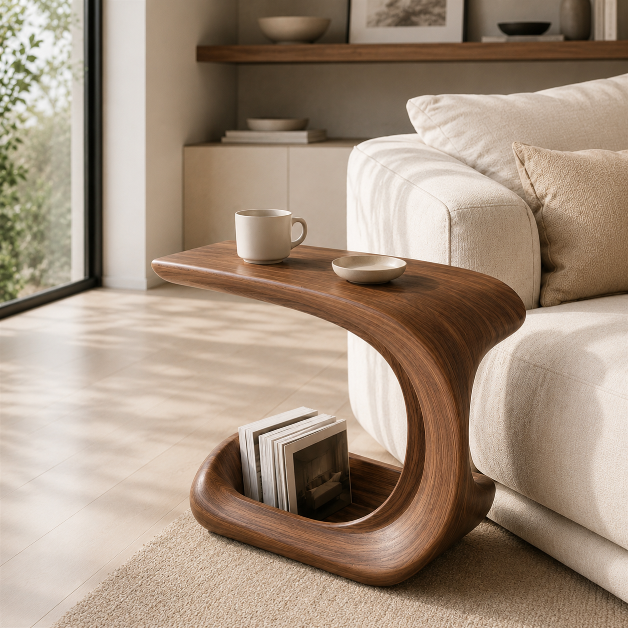 Mira Organic Wood Side Table - Design 054 - product image 03