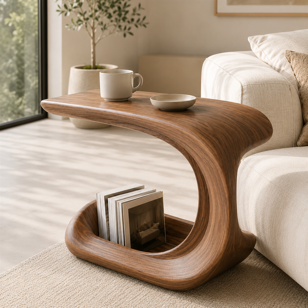 Mira Organic Wood Side Table - Design 054 - product image 08