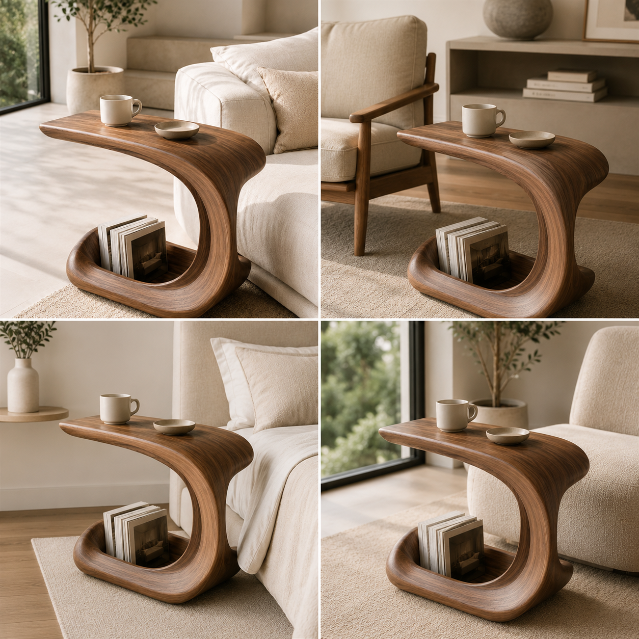 Mira Organic Wood Side Table - Design 054 - product image 09