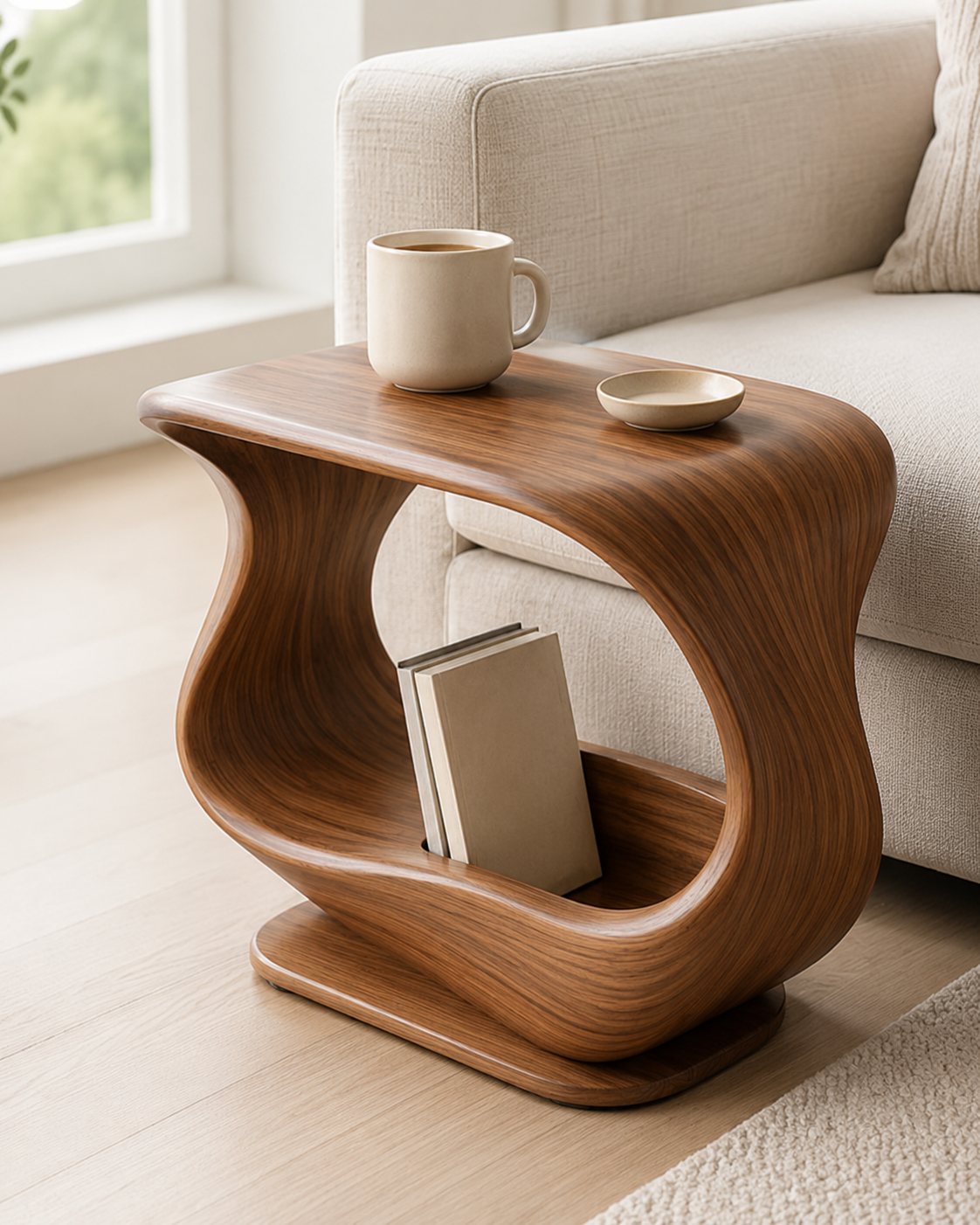 Calder Curved End Table - Design 055 - main view