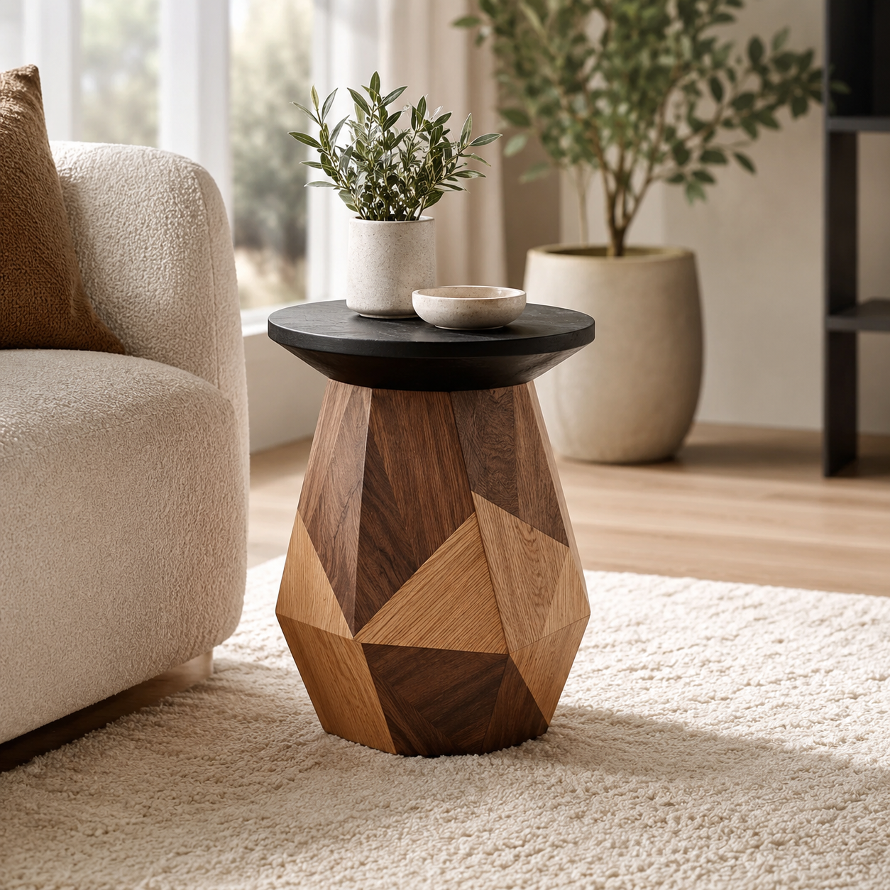 Soren Solid Wood Side Table - Design 056 - main view