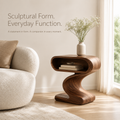 Liora Warm Wood Side Table - Design 060 - main view