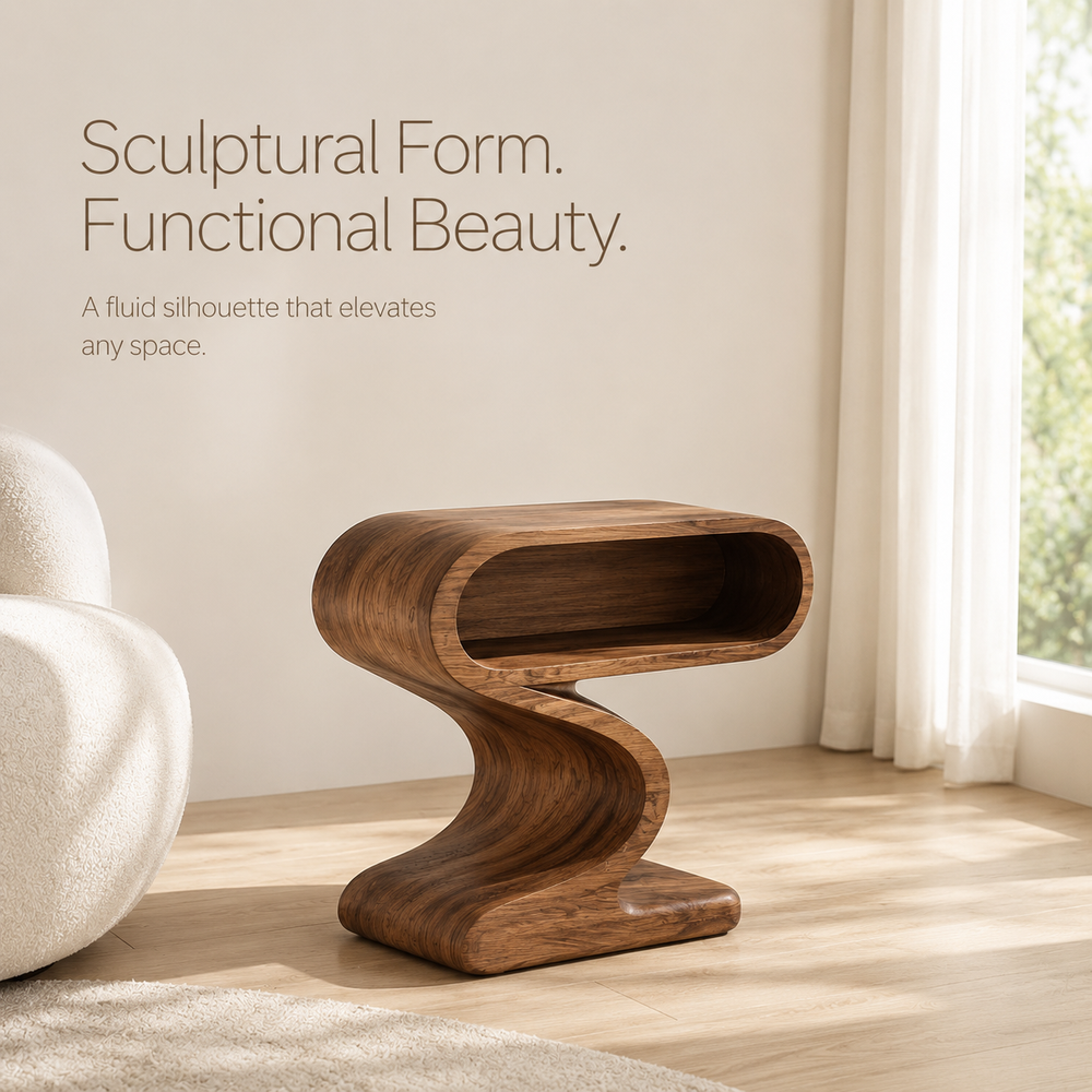 Liora Warm Wood Side Table - Design 060 - product image 02