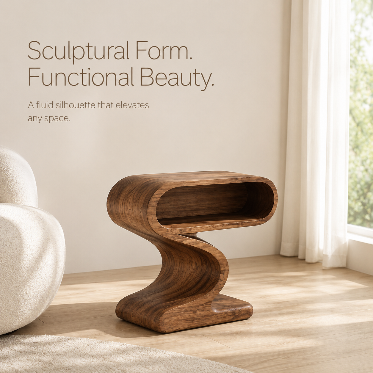 Liora Warm Wood Side Table - Design 060 - product image 02