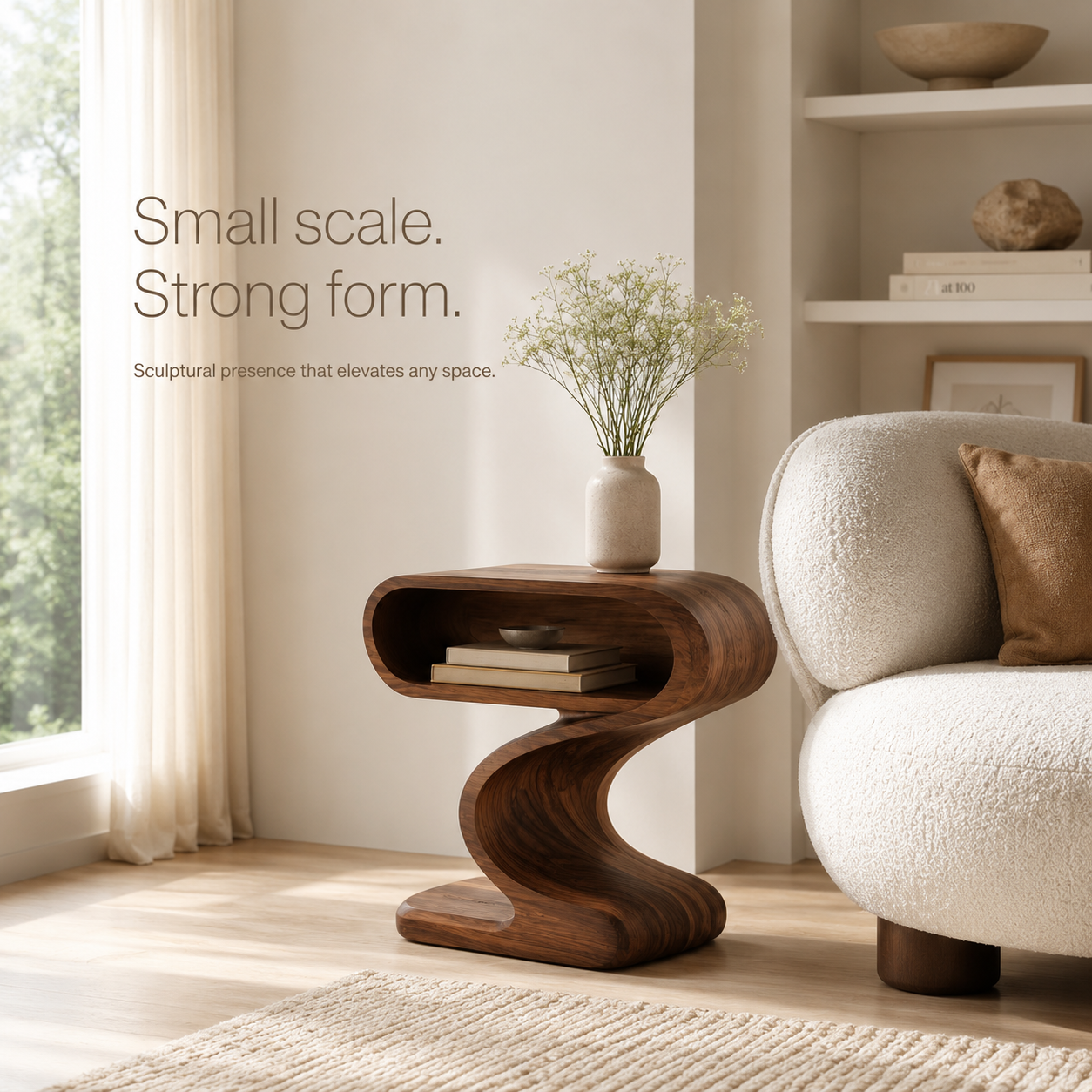 Liora Warm Wood Side Table - Design 060 - product image 03