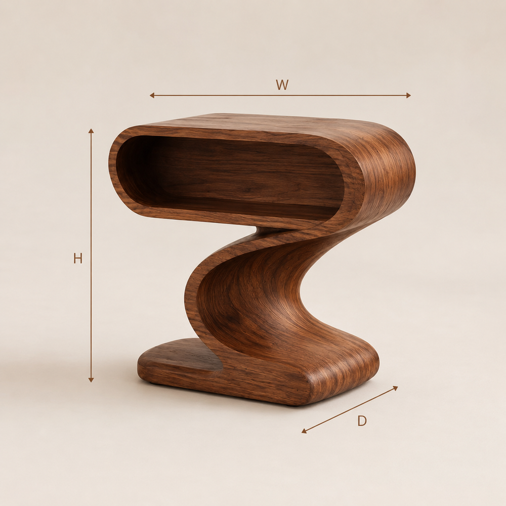 Liora Warm Wood Side Table - Design 060 - product image 07