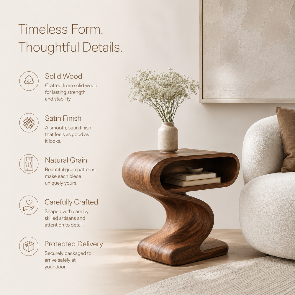 Liora Warm Wood Side Table - Design 060 - product image 08