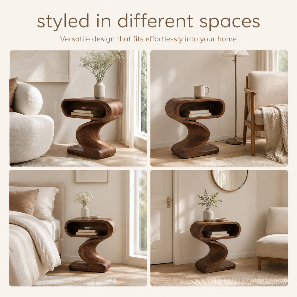 Liora Warm Wood Side Table - Design 060 - product image 09