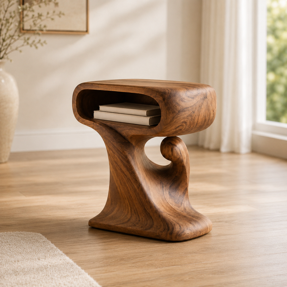 Mira Organic Wood Side Table - Design 062 - product image 03