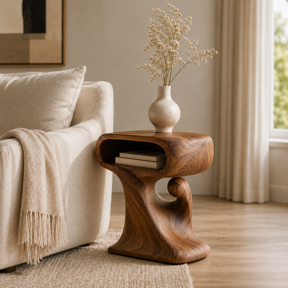 Mira Organic Wood Side Table - Design 062 - product image 04