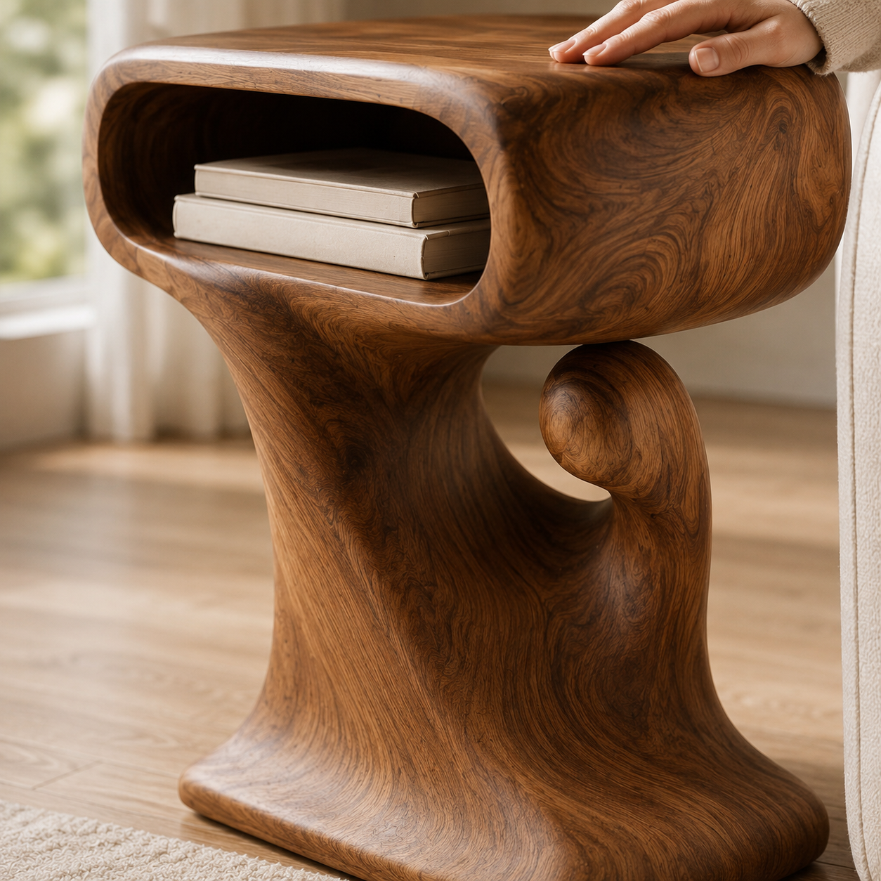 Mira Organic Wood Side Table - Design 062 - product image 06