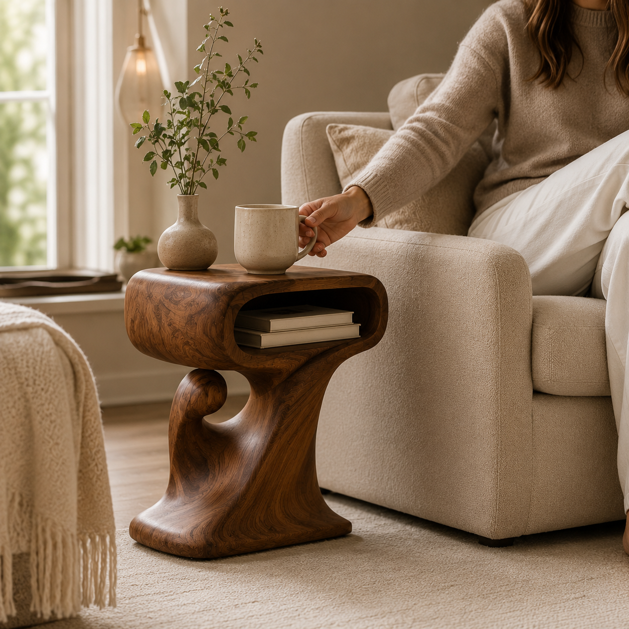 Mira Organic Wood Side Table - Design 062 - product image 07