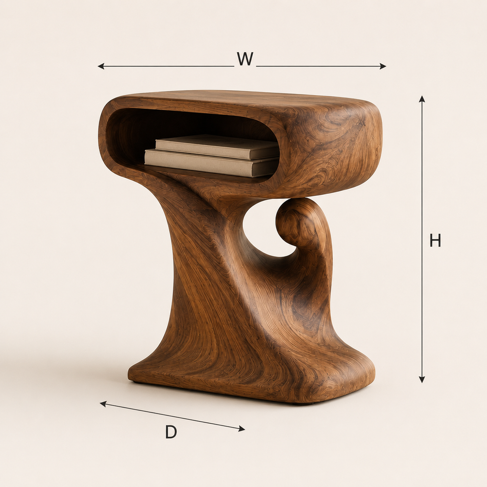 Mira Organic Wood Side Table - Design 062 - product image 08