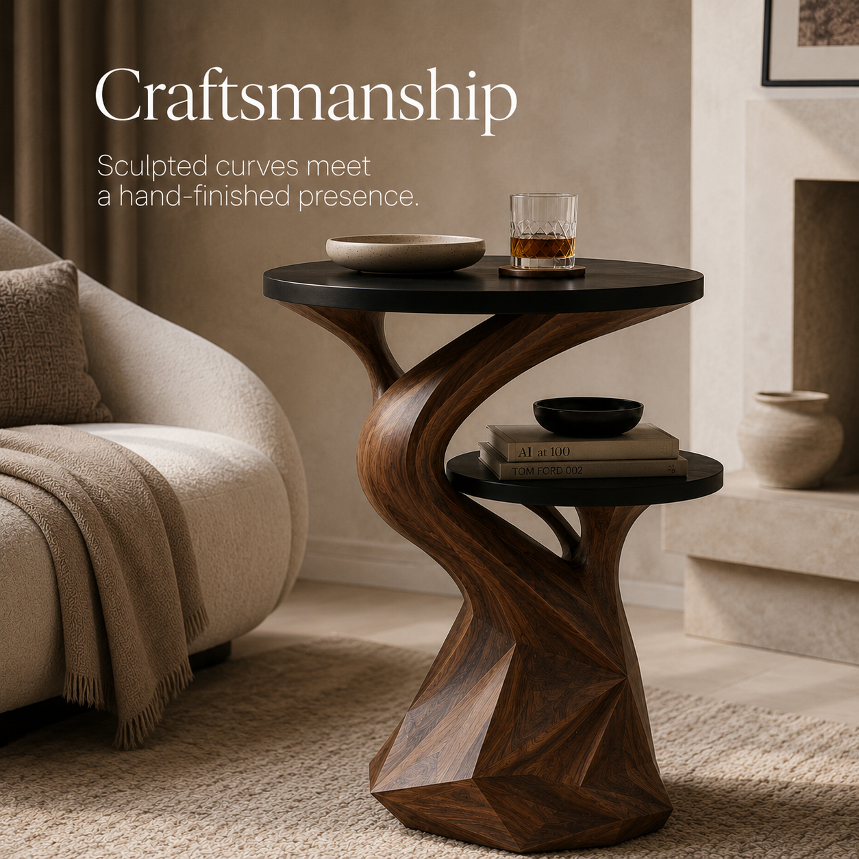 Arden Sculptural Side Table - Design 066 - alternate PDP image 07