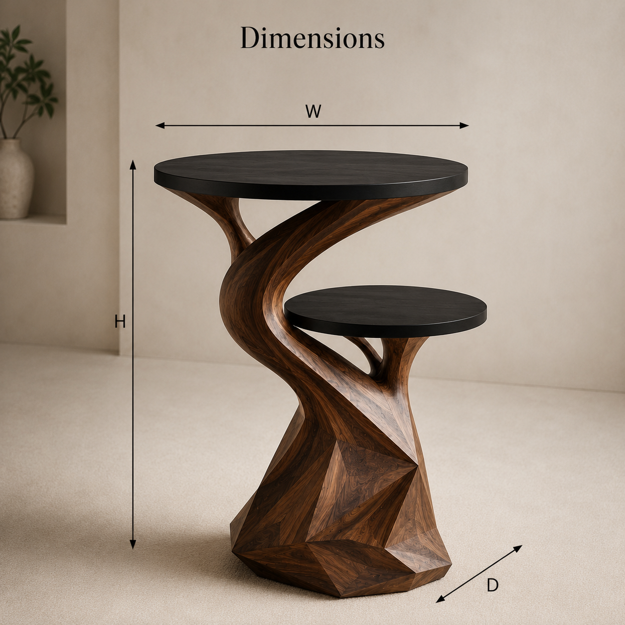 Arden Sculptural Side Table - Design 066 - alternate PDP image 09