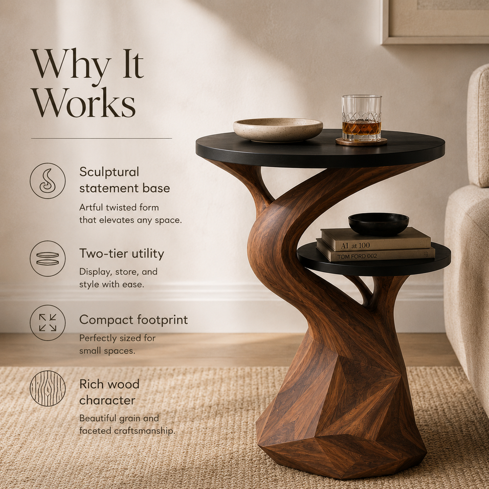 Arden Sculptural Side Table - Design 066 - alternate PDP image 10