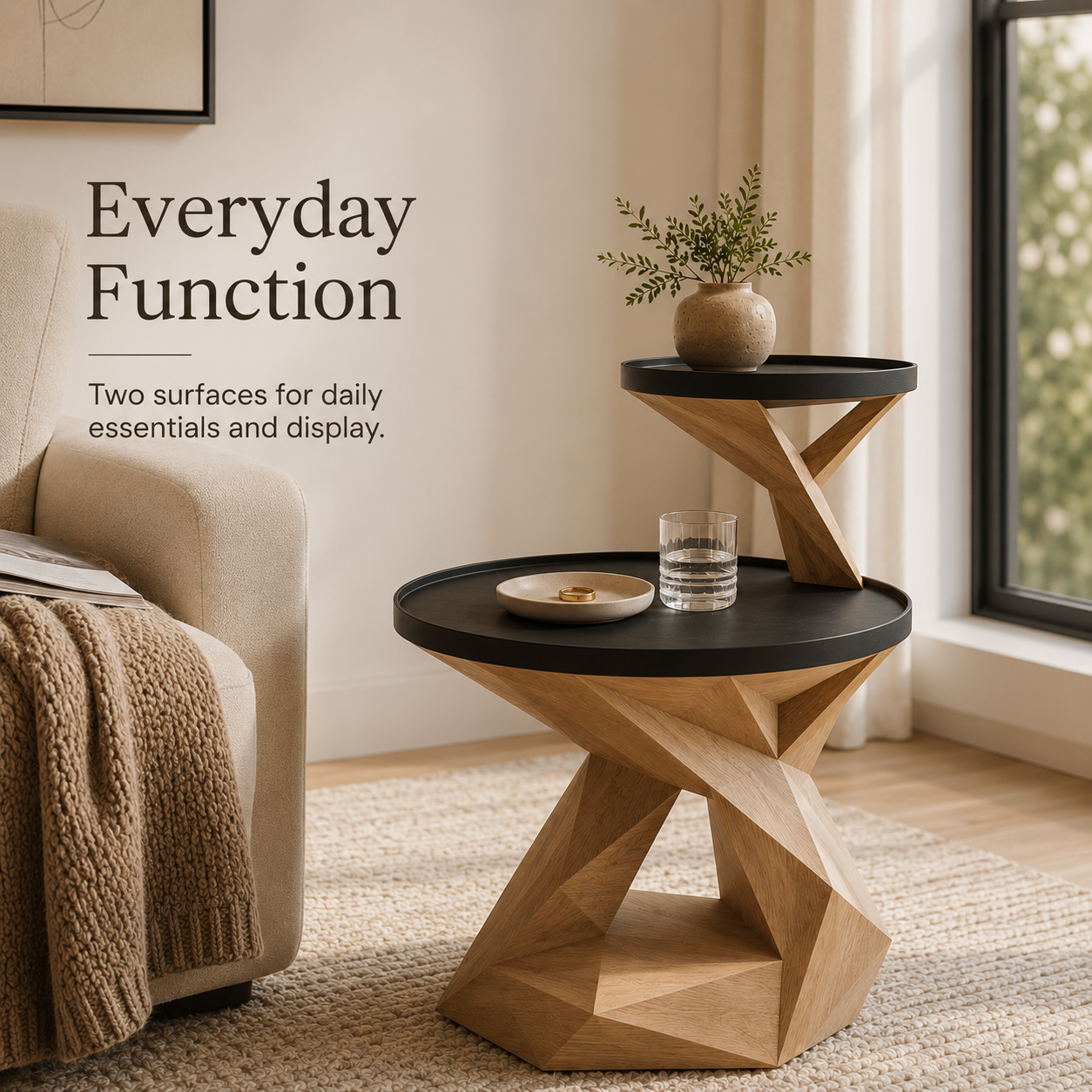 Arden Sculptural Side Table - Design 066 - product image 05