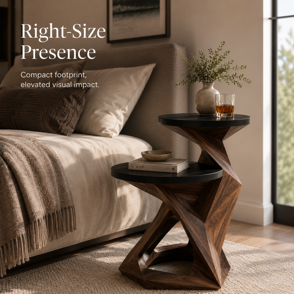Mira Organic Wood Side Table - Design 067 - product image 04