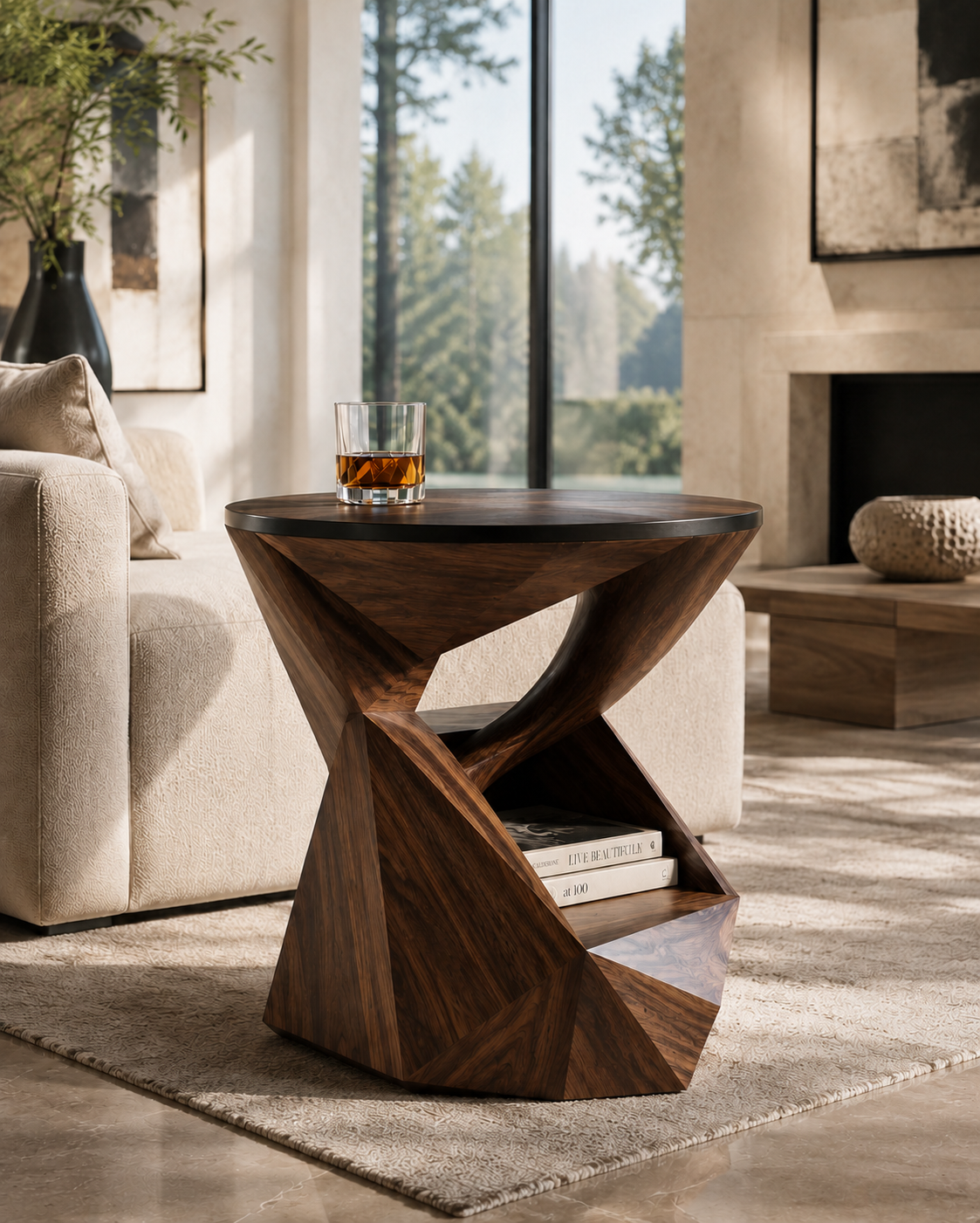 Soren Solid Wood Side Table - Design 069 - main view