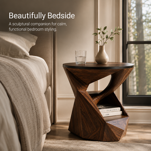 Soren Solid Wood Side Table - Design 069 - product image 02