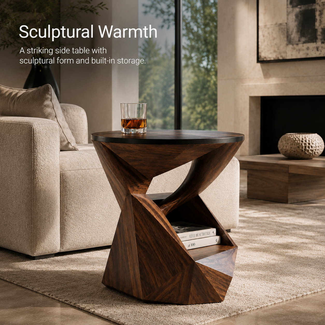 Soren Solid Wood Side Table - Design 069 - product image 03