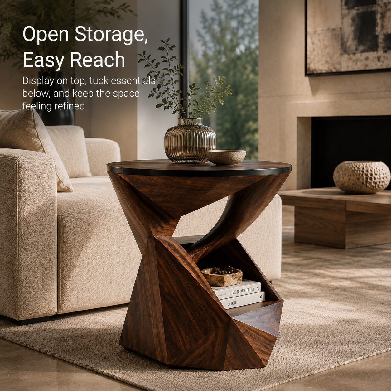 Soren Solid Wood Side Table - Design 069 - product image 05