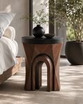 Liora Warm Wood Side Table - Design 073 - main view